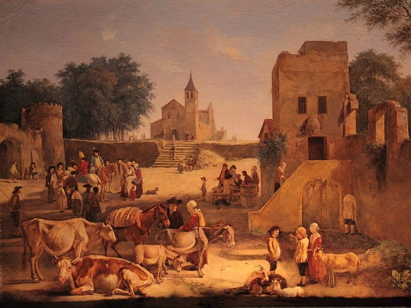 1736-Jean-Jacques de Boissieu - Mercato degli animali